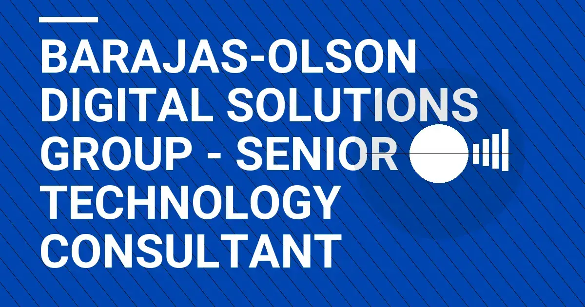 Barajas-Olson Digital Solutions Group - Senior Technology Consultant