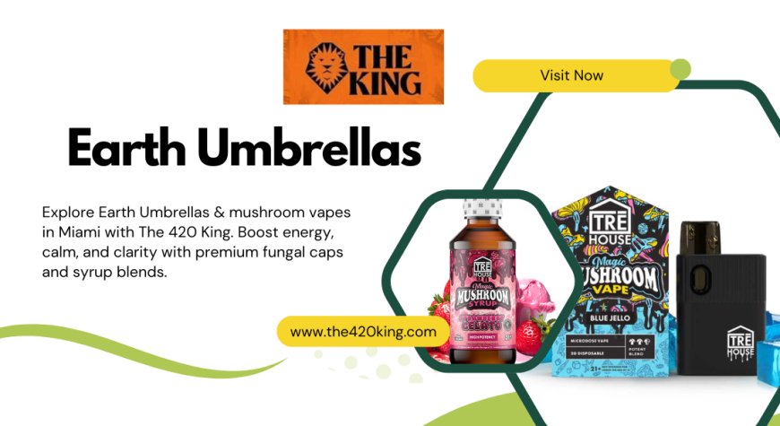 Earth Umbrellas: Mushroom Wellness Reimagined in Miami by The 420 King